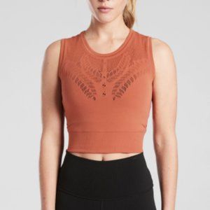 NWT Athleta Red Ujjayi Crop Tank Top